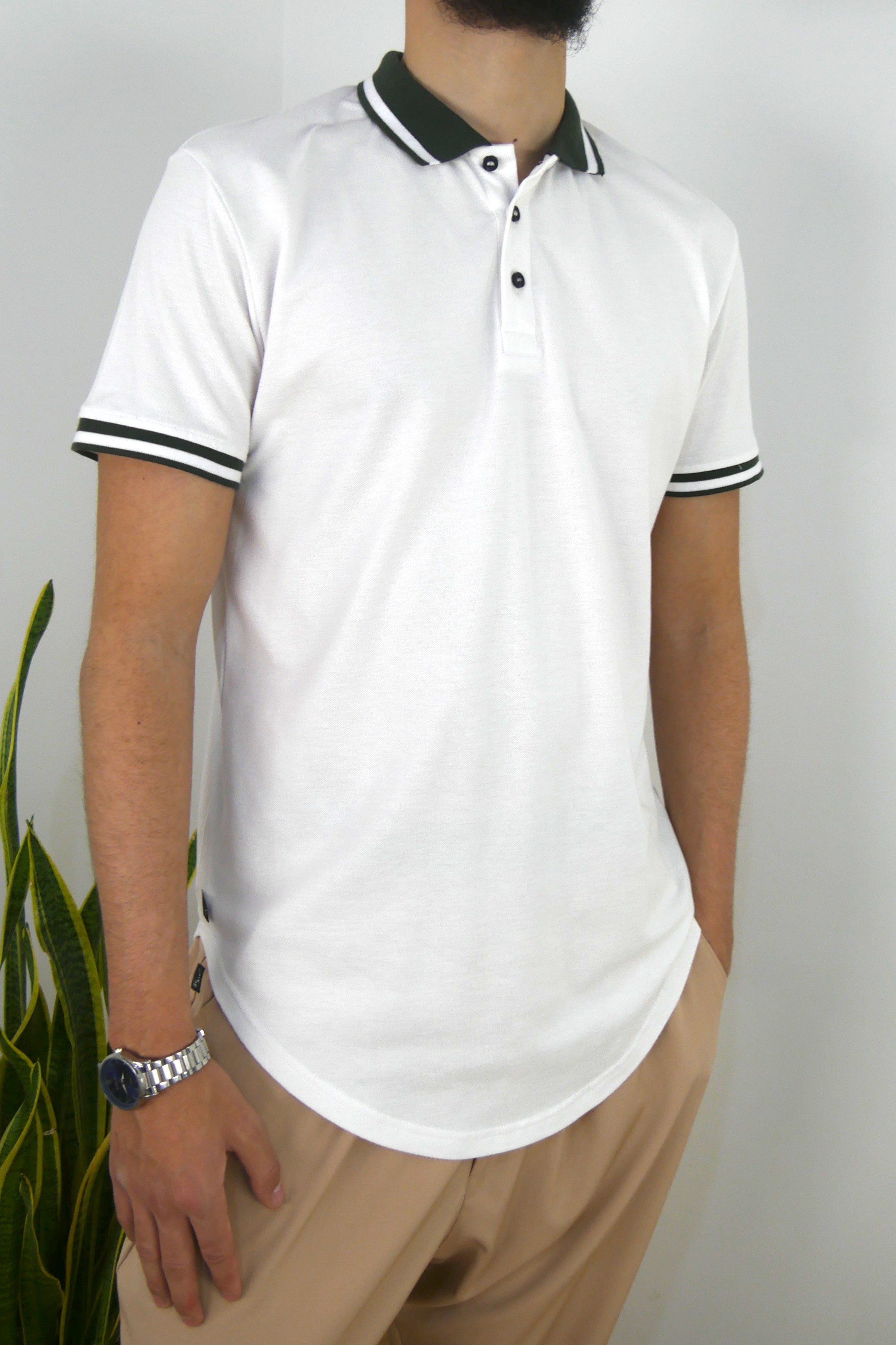 Polo manches courtes - blanc