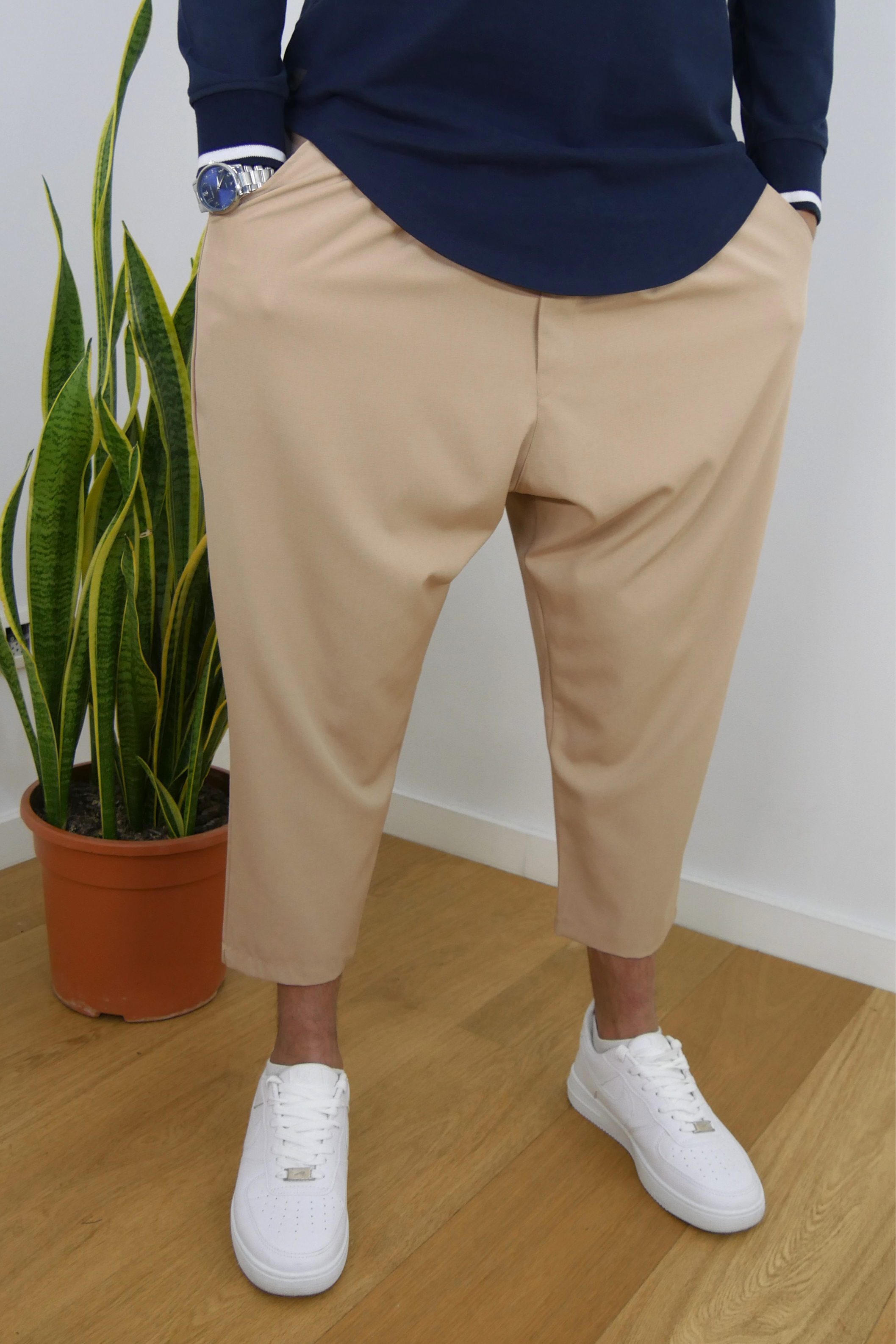 Sarouel Lin classique - beige